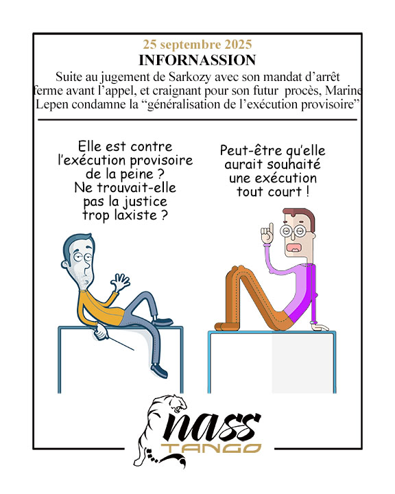 ACTU Suite au jugement de Sarkozy avec son mandat d’arrêt ferme avant l’appel, et craignant pour son futur procès, Marine Lepen condamne la “généralisation de l’exécution provisoire”